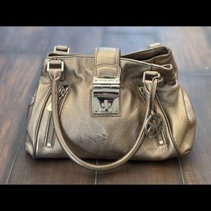 Michael Kors pewter bag.